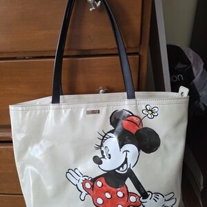 Kate Spade Cream and Black Minnie Mouse Tote